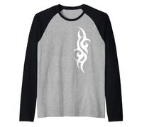 Tatuaje Tribal maorí Tradicional auténtico. Nueva Zelanda. Camiseta Manga Raglan