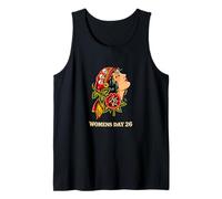 Tatuaje Vintage Mujer Cráneo Rosa Pañuelo Mujer Día 26 Camiseta sin Mangas