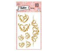 tatuajes adhesivos junior 19 x 10 cm papel dorado 7 piezas