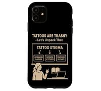 Tatuajes basura Estigma Parodia Social Meme Tatuaje Sátira Humor Carcasa para iPhone 11
