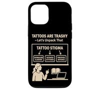 Tatuajes basura Estigma Parodia Social Meme Tatuaje Sátira Humor Carcasa para iPhone 12/12 Pro