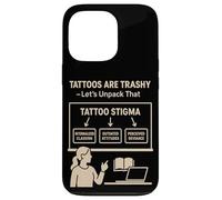 Tatuajes basura Estigma Parodia Social Meme Tatuaje Sátira Humor Carcasa para iPhone 13 Pro