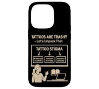Tatuajes basura Estigma Parodia Social Meme Tatuaje Sátira Humor Carcasa para iPhone 14 Pro