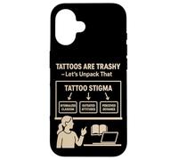 Tatuajes basura Estigma Parodia Social Meme Tatuaje Sátira Humor Carcasa para iPhone 16