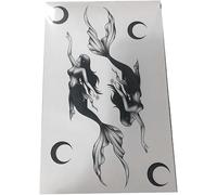 Tatuajes de maquillaje, tatuajes temporales, Hermosas pegatinas de tatuaje, 2 hojas pintadas a mano, tatuaje temporal de sirena, pegatina de flor for brazo, tatuaje falso, arte de cintura de muslo, ta
