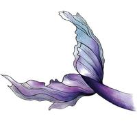 Tatuajes de maquillaje, tatuajes temporales, Hermosas pegatinas de tatuaje, 4 hojas de pegatinas de tatuaje temporal de cola de sirena morada, tatuajes falsos for muñeca y clavícula(Multicolor)