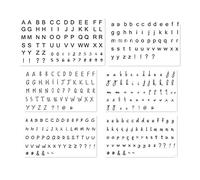 tatuajes falsos, Tatuajes Temporales,6 Hojas Alfabeto Pegatinas de Tatuaje Temporal Negro Blanco Letras Inglesas Nombre DIY Tatuaje Muñeca Dedo Arte Corporal Kit de Tatuaje Falso