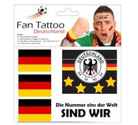 Tatuajes para fans de Alemania, diseño de la bandera del Mundial de Europa, color negro, rojo y dorado