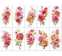 Tatuajes Pequeños De Flores Para Brazo Completo, Letras De Flores En Color. 114 * 210mm