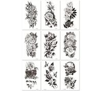 Tatuajes Temporales A Prueba De Agua Con Texto De Tótem De Cabeza De Lobo. 208 * 95mm