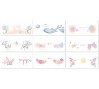 Tatuajes Temporales Con Brillantina, Lindas Pegatinas De Maquillaje Para Rostro, Pegatinas Para Fiestas, Pegatinas Desechables Con Brillantina Removibles. 150 * 48mm A029