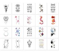 Tatuajes Temporales Con Diseños De Letras Pequeñas, Planetas, Estilos Femeninos Y Líneas Lindas. 60 * 105mm A128