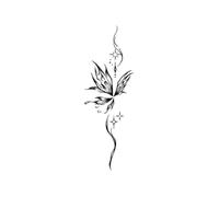 Tatuajes Temporales De Hierbas Frescas Con Diseño De Mariposa Cristalina Para Mujeres: Resistentes Al Agua Y De Larga Duración Para Brazos Y Pantorrillas.