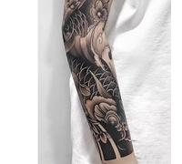 Tatuajes Temporales De Hierbas, Tatuajes Falsos De Pez Koi, Jugo De Sakura, Para Mujeres Y Hombres, Semipermanentes, No Reflectantes, Resistentes Al Agua, Con Una Duración De 2 Semanas.