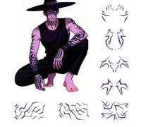 Tatuajes temporales Hunters, pegatinas de tatuajes temporales de demonios, accesorios de atrezo Resistentes al sudor y al agua para un aspecto realista Para cosplay, Halloween y maquillaje de fiesta