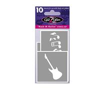 Tatuajes temporales: Kit de plantillas Rock N Rollin para tatuajes con brillantina