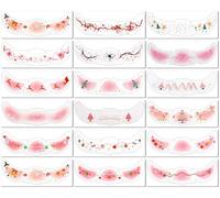 Tatuajes Temporales Navideños, Pegatinas Faciales De Pecas Con Purpurina Resistentes Al Agua, Herramientas De Maquillaje Para Fiestas Infantiles 150 * 52mm