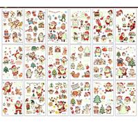 Tatuajes Temporales Navideños Que Brillan En La Oscuridad, Pegatinas Para Niños, Impermeables, Lindas Pegatinas Para Fiestas. 120 * 75mm