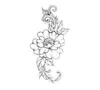 Tatuajes temporales negros, arte corporal 3D, pegatinas impermeables, tatuajes falsos for brazos y piernas de hombre.(3)