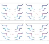 Tatuajes temporales para cosplay, pegatinas de tatuajes láser, accesorios para disfraces de cazadores de demonios, arte corporal impermeable, respetuoso con la piel y fácil de aplicar (4 piezas-B)