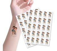 Tatuajes Temporales Personalizados Cumpleaños, Tatuajes con Foto/Rostro/Mombre/Logotipo Tatuajes de Pareja con Foto, Pegatinas Divertidas para Regalos Pegatinas de Tatuaje para Cumpleaños