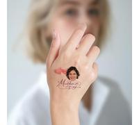 Tatuajes Temporales Personalizados, Tatuajes con Foto/Rostro/Mombre/Logotipo, Pegatinas de Tatuajes Impermeables para Bodas, Cumpleaños, Navidad, Despedidas de Soltero (Estilo 14)