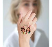 Tatuajes Temporales Personalizados, Tatuajes con Foto/Rostro/Mombre/Logotipo, Pegatinas de Tatuajes Impermeables para Bodas, Cumpleaños, Navidad, Despedidas de Soltero (Estilo 1)