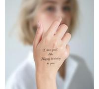 Tatuajes Temporales Personalizados, Tatuajes con Foto/Rostro/Mombre/Logotipo, Pegatinas de Tatuajes Impermeables para Bodas, Cumpleaños, Navidad, Despedidas de Soltero (Estilo 15)