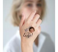 Tatuajes Temporales Personalizados, Tatuajes con Foto/Rostro/Mombre/Logotipo, Pegatinas de Tatuajes Impermeables para Bodas, Cumpleaños, Navidad, Despedidas de Soltero (Estilo 12)