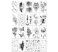 Tatuajes Temporales Resistentes Al Agua, Frescos Y Sencillos, Con Diseños De Flores, Animales, Formas Geométricas Y Mariposas. 60 * 105mm A055