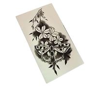 tatuajes temporales, Tatuajes Temporales, 2 Hojas Góticas Flor Negra Pegatinas Mariposa Brazo Cicatriz Que Cubre Falsos Estilo Punk