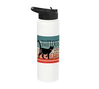 Tatuajes y gatos silueta de gato arte del tatuaje corazón Stainless Steel Insulated Water Bottle