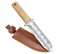 TATUNER Berry Bird Hori-Hori Gartenmesser Boden Schaufel Barebones 6 Zoll gezackte Klinge Pruner zu entfernen Unkraut Wurzeln Gartenarbeit Digging Tool (einschließlich Sharpening Tool)