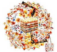Tatuo 30 Piezas 10 x 10 Pulgadas Tela de Algodón Paquete Estampado Floral de Cuadrados Telas de Acolchado Costura Patchwork de Algodón con Estampado Variado para DIY(Floral de Otoño)