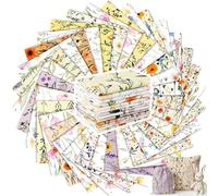 Tatuo 30 Piezas 25 x 25 cm Tela de Algodón Paquete Estampado Floral de Cuadrados Telas de Acolchado Costura Patchwork de Algodón con Estampado Variado para DIY(Flor Silvestre)