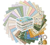 Tatuo 30 Piezas 25 x 25 cm Tela de Algodón Paquete Estampado Floral de Cuadrados Telas de Acolchado Costura Patchwork de Algodón con Estampado Variado para DIY(Primavera)