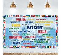 Tatuo Telón de Fondo de Bandera Internacional, Pancarta de Bienvenida Internacional, Banderas del Mundo, telón de Fondo Alrededor del Mundo, decoración para Eventos Deportivos de Campo, Recuerdos de