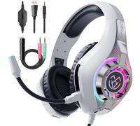 Tatybo Auriculares Gaming para Ps4 Ps5 Xbox PC, Cascos Gaming con Graves Envolventes 3D, Micrófono Reducción de Ruido