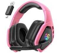 Tatybo Cascos Gaming Inalámbricos 7.1 para Ps5/Ps4/PC, Auriculares Bluetooth con Micrófono con Cancelación de Ruido, 2.4GHz USB-C, 40H+ Batería para Switch/Mac/Portátil