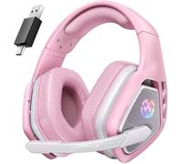 Tatybo Cascos Gaming Inalámbricos 7.1 para Ps5/Ps4/PC, Auriculares Bluetooth con Micrófono con Cancelación de Ruido, 2.4GHz USB-C, 40H+ Batería para Switch/Mac/Portátil