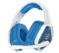Tatybo Cascos Gaming Inalámbricos 7.1 para Ps5/Ps4/PC, Auriculares Bluetooth con Micrófono con Cancelación de Ruido, 2.4GHz USB-C, 40H+ Batería para Switch/Mac/Portátil (Azul Cielo)