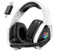 Tatybo Cascos Gaming Inalámbricos 7.1 para Ps5/Ps4/PC, Auriculares Bluetooth con Micrófono con Cancelación de Ruido, 2.4GHz USB-C, 40H+ Batería para Switch/Mac/Portátil