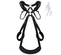 TAUOE Kit de yoga para parejas, correas multifuncionales de nailon, correas ajustables acolchadas, hombreras de algodón puro, color negro