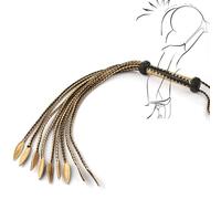 TAUOE Látigo Interactivo para Parejas, Kit de Accesorios creativos para Juegos de Dormitorio, Juguete Doble de Tejido Suave - Dorado