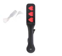 TAUOE Machacador de Cuero - Doble Esparcidor de Cuero, Machacador de Anillo Alternativo, Paleta, Juego de Dormitorio para Parejas, Ideal para Masajes o Golpes Ligeros.