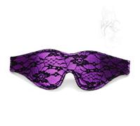 TAUOE Máscara De Encaje Morado Y Negro, Suave Y Cómodo, Talla Ajustable De 25-50 Centímetros, Altura 6.5 Centímetros, Peso Solo 20 Gramos