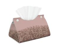 Taupe Rubor Rosa Rosa Bronce Dorado Brillo Glamour, Funda para Caja de pañuelos con Cierre, Reutilizable, Decorativa para baño, Sala de Estar, Dormitorio, Oficina y Coche.
