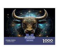 Taureau Rompecabezas Desafíos Divertidos Decoración del Hogar 1000 Piezas Animaux Rompecabezas Imposible Juguetes Desafiantes para Adultos 70x50cm/1000pcs