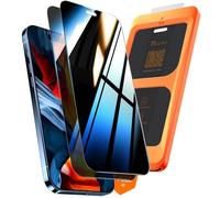 TAURI 3 en 1 Protector de Pantalla para iPhone 16 Pro, 2 láminas de vidrio templado + 1 herramienta de instalación sin polvo, Anti-arañazos protector pantalla privacidad, Sin Polvo Sin Burbujas
