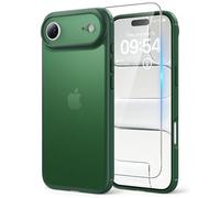 TAURI Funda para iPhone Air 6.5" con 1 Protector de Pantalla, Vidrio Templado, Protección Lente Cámara, Protección Según la Norma Militar Antigolpes Carcasa - Mate Verde Montaña